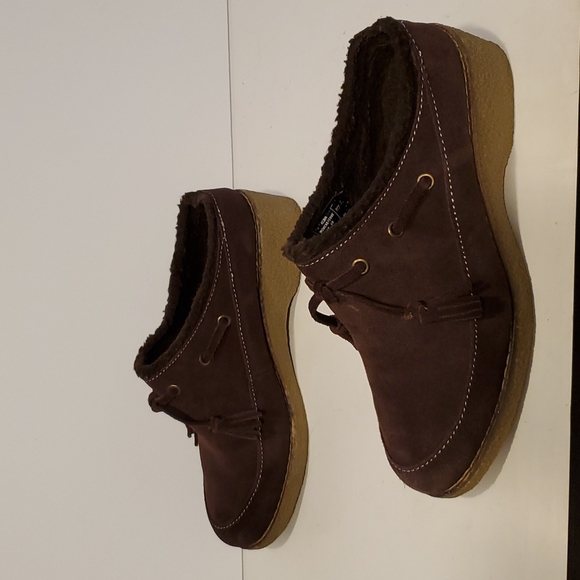 Lands End Chalet Brown Tassel Clog Size 6B - Picture 5 of 8
